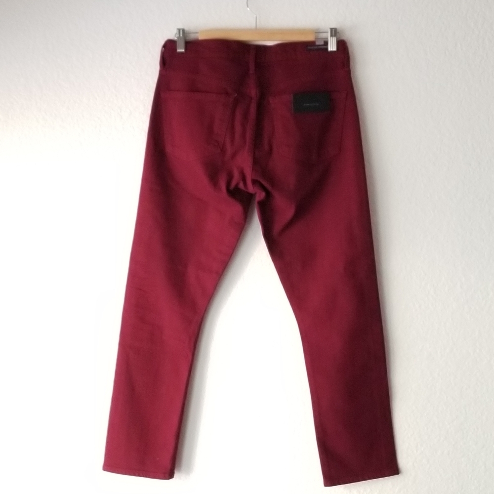 Citizen of Humanity Elsa Mid Rise Slim Crop Jeans Maroon Red Size 27 - Picture 5 of 10